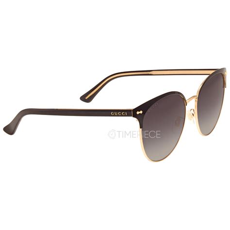 Gucci Women's GG0198SK 002 Sunglasses, Black (2/Grey), 58, 